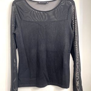 New York & Company Sheer Sleeve Sweater